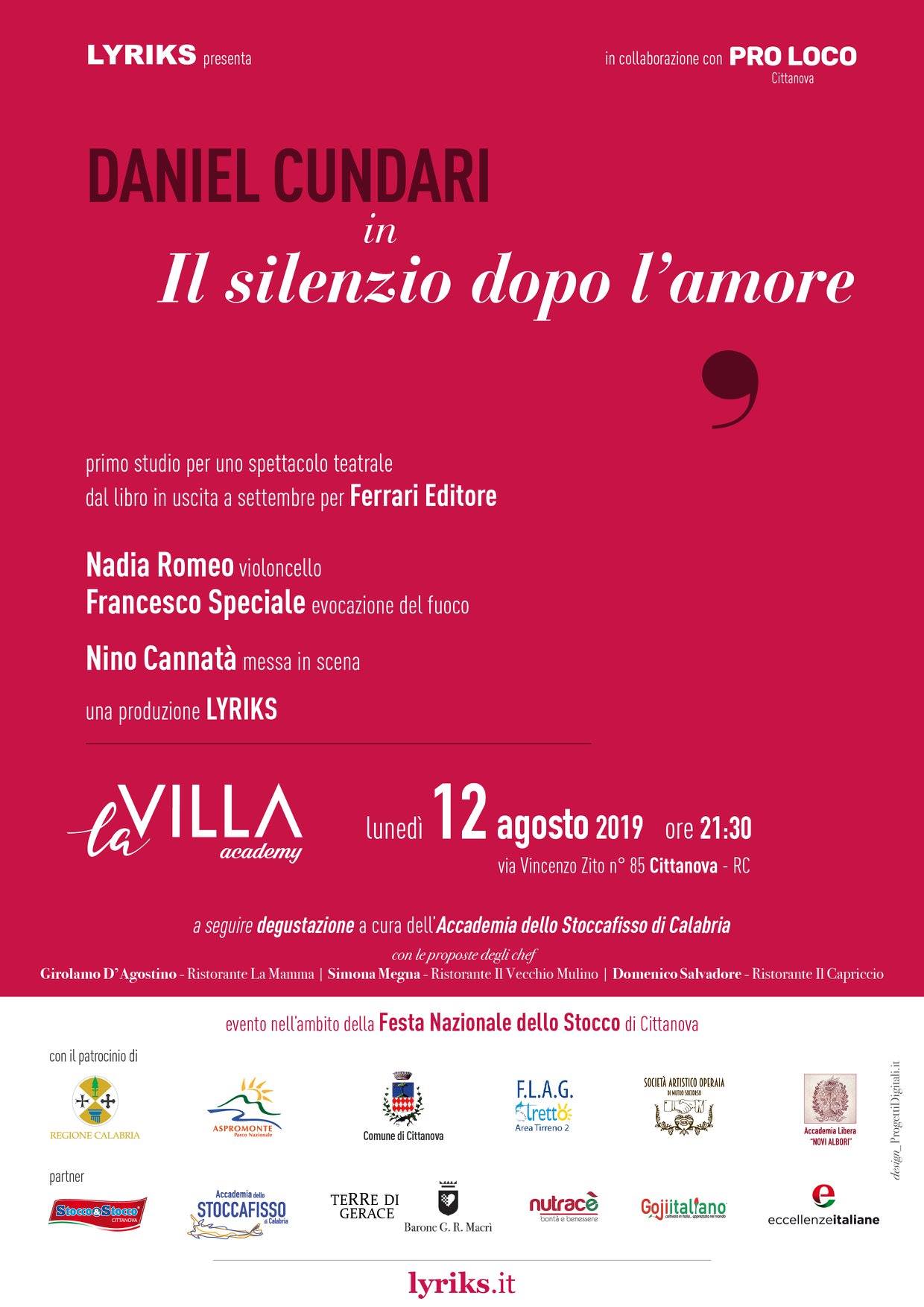 Daniel Cundari in “Il silenzio dopo l’amore”