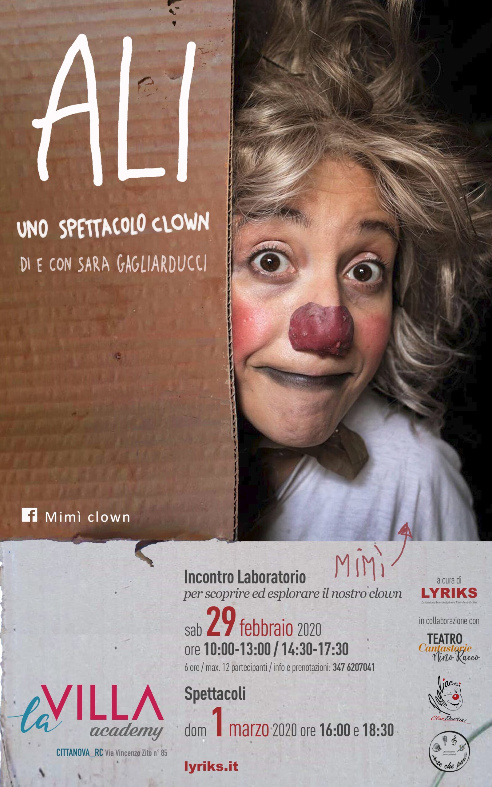 Ali, uno spettacolo clown di e con Sara Gagliarducci