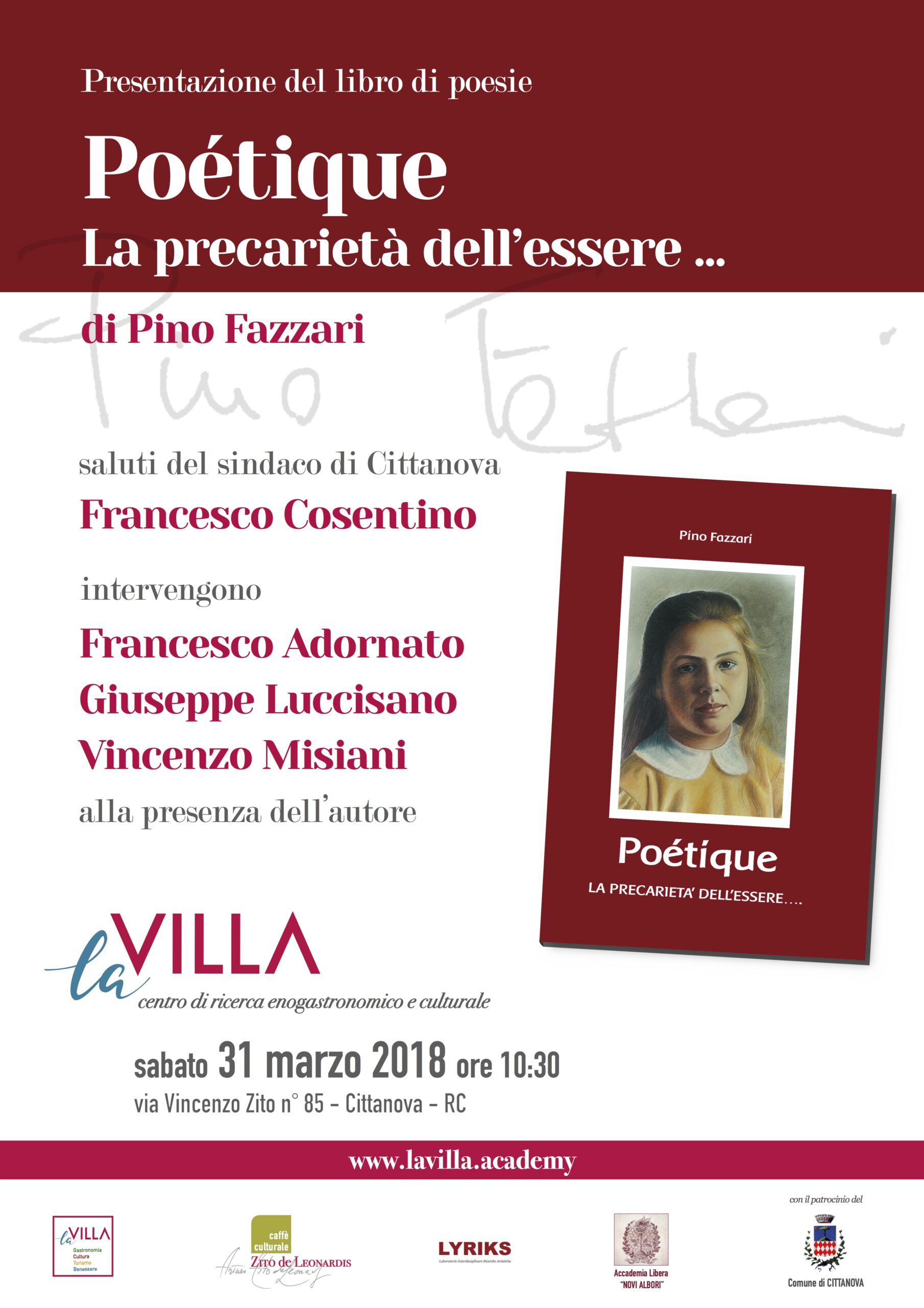 Poétique, La precarietà dell’essere di Pino Fazzari