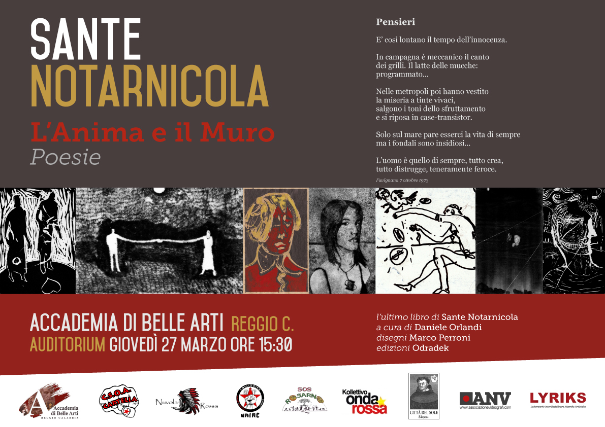 SANTE NOTARNICOLA, L’Anima e il Muro, Poesie